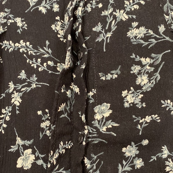 Denim & Supply Ralph Lauren Black floral dolman sleeve tunic top sz M - Picture 6 of 14